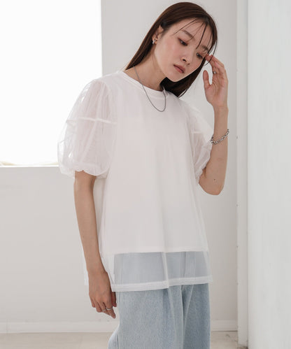 チュールレイヤードＴシャツ