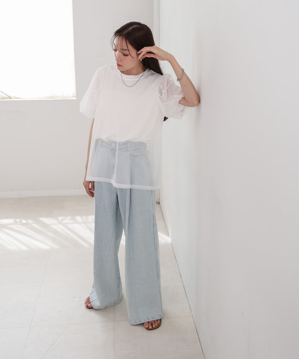 チュールレイヤードＴシャツ