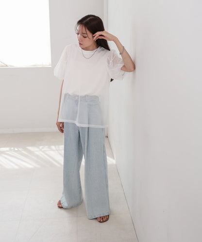 チュールレイヤードＴシャツ