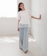 チュールレイヤードＴシャツ