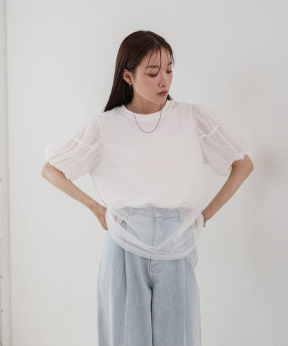チュールレイヤードＴシャツ