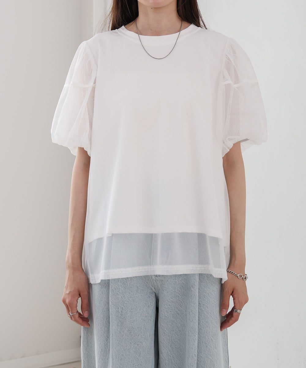 チュールレイヤードＴシャツ