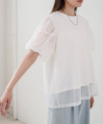チュールレイヤードＴシャツ