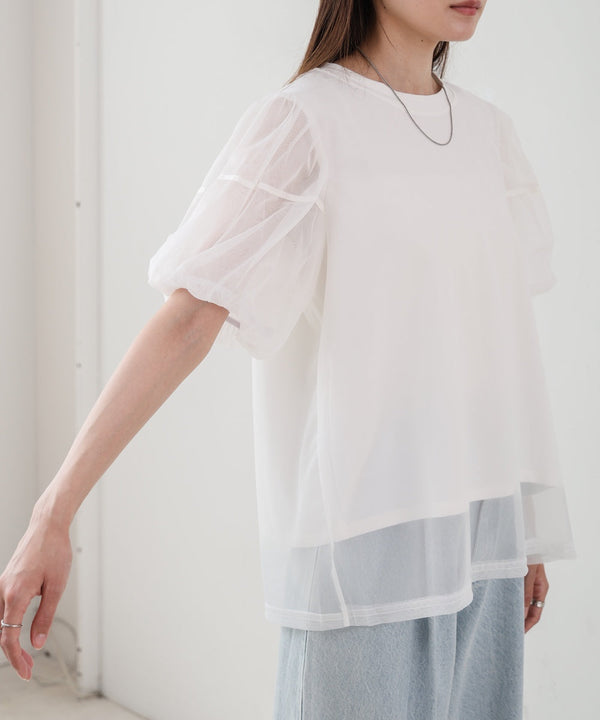 チュールレイヤードＴシャツ