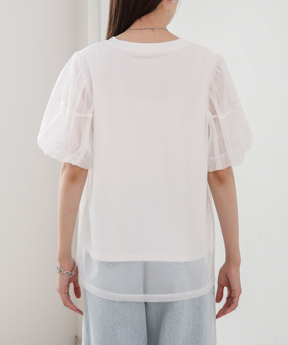 チュールレイヤードＴシャツ