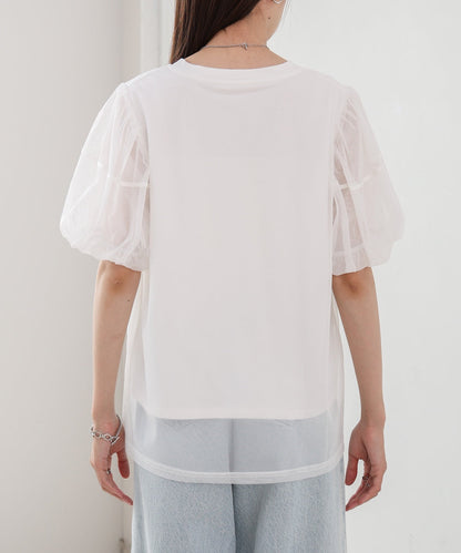 チュールレイヤードＴシャツ