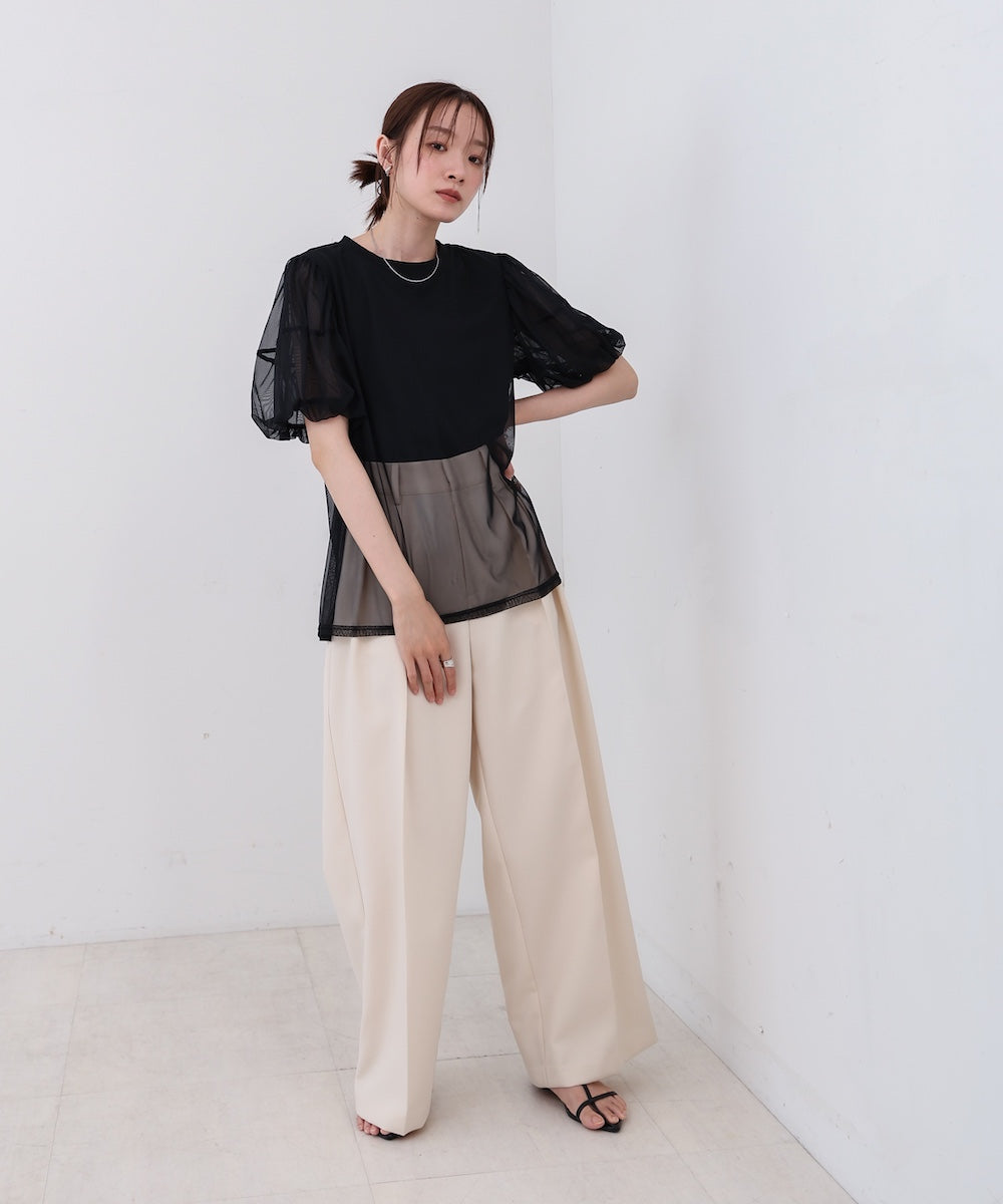 チュールレイヤードＴシャツ