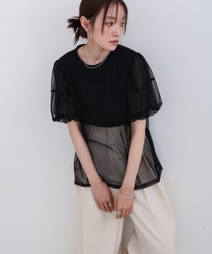 チュールレイヤードＴシャツ