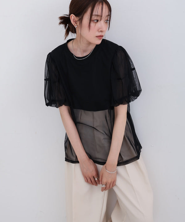 チュールレイヤードＴシャツ