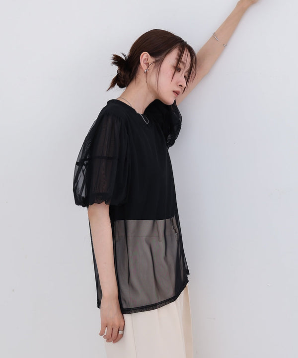 チュールレイヤードＴシャツ