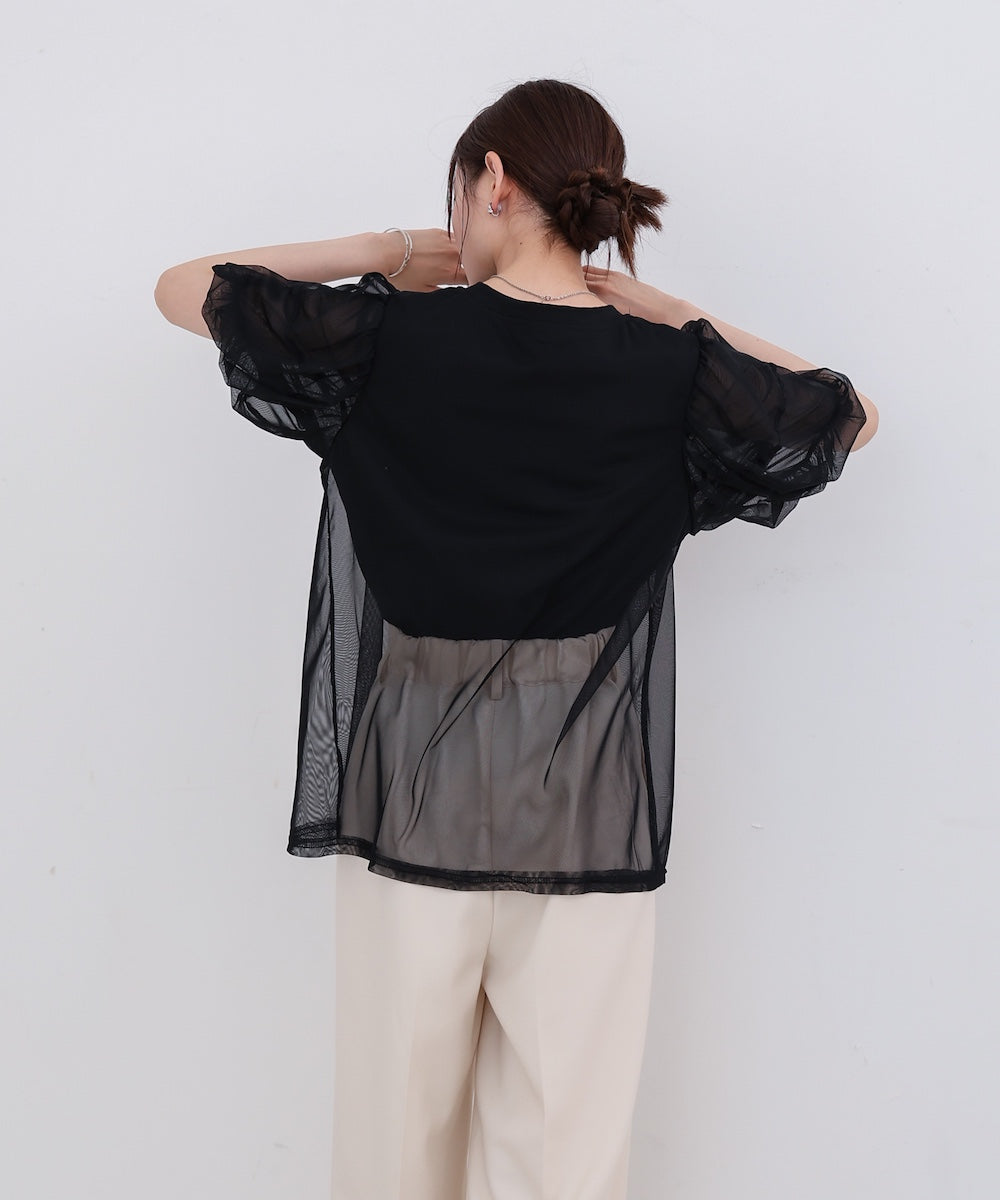 チュールレイヤードＴシャツ