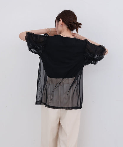 チュールレイヤードＴシャツ