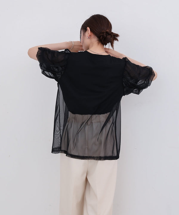 チュールレイヤードＴシャツ