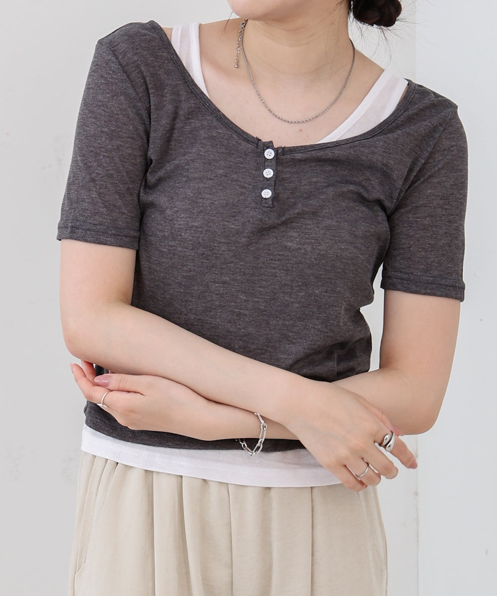 タンクセットヘンリーネックトップス