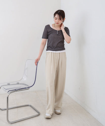 タンクセットヘンリーネックトップス