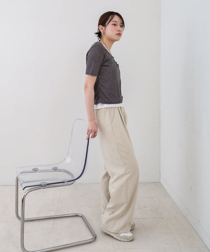 タンクセットヘンリーネックトップス