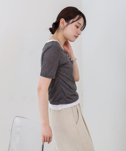 タンクセットヘンリーネックトップス