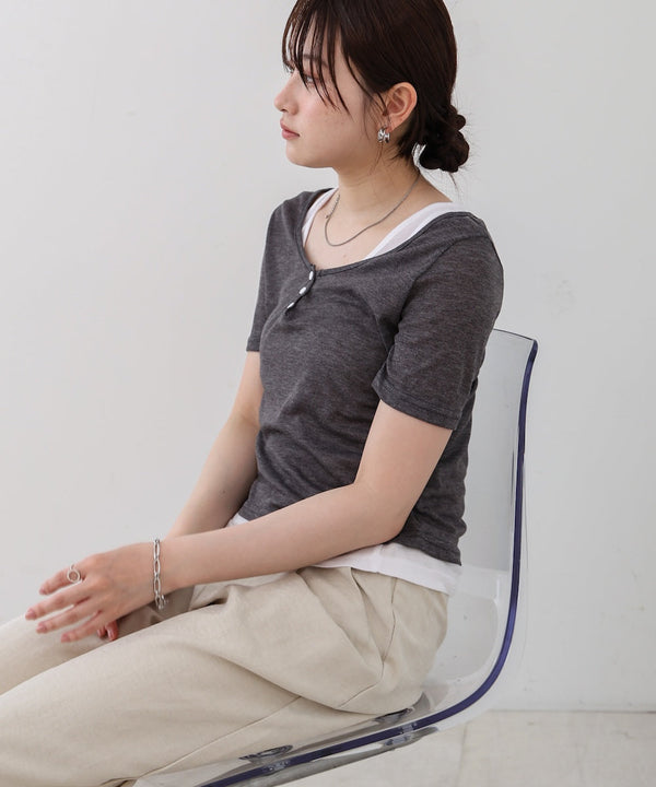 タンクセットヘンリーネックトップス