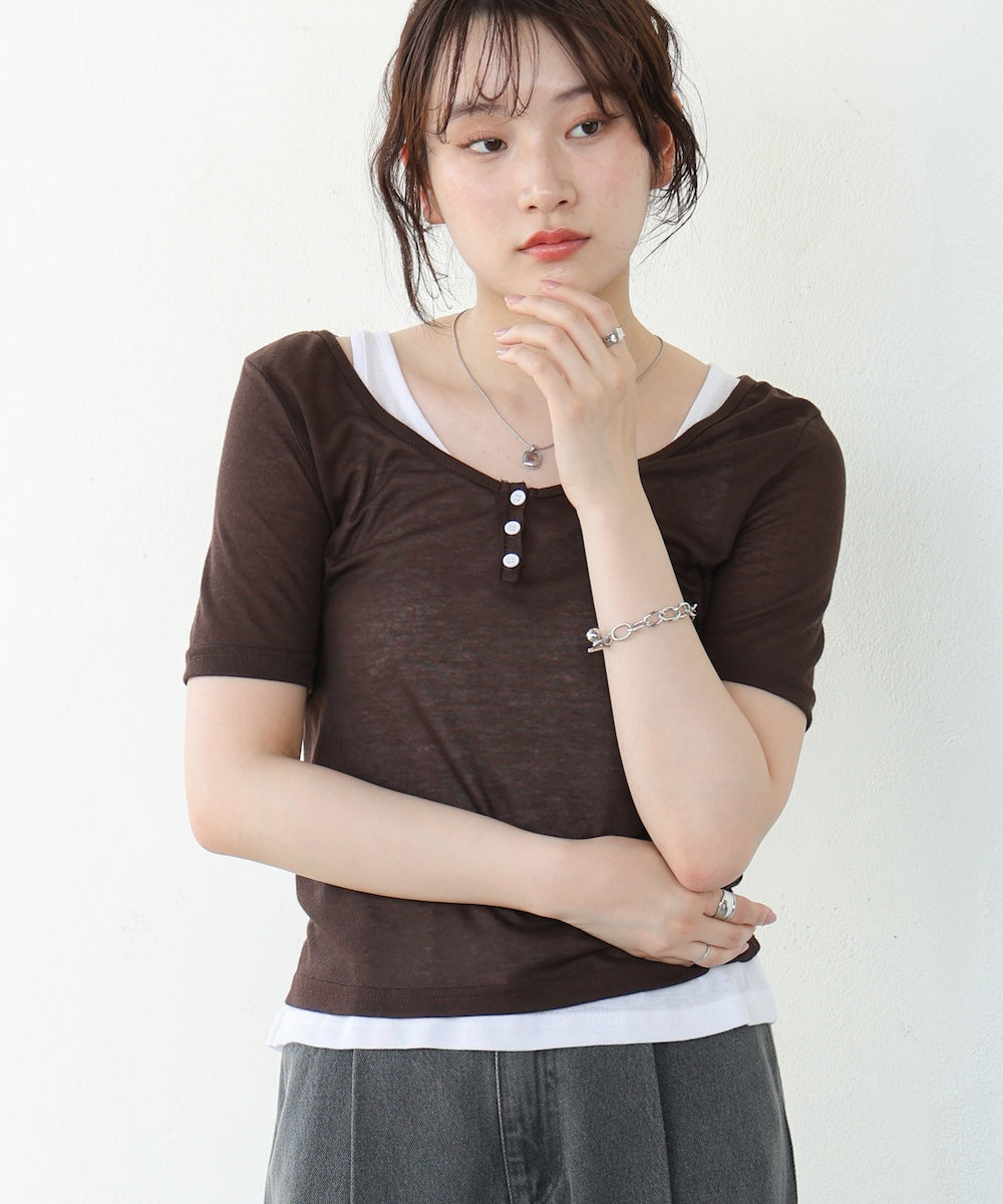 タンクセットヘンリーネックトップス