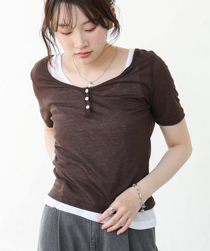 タンクセットヘンリーネックトップス