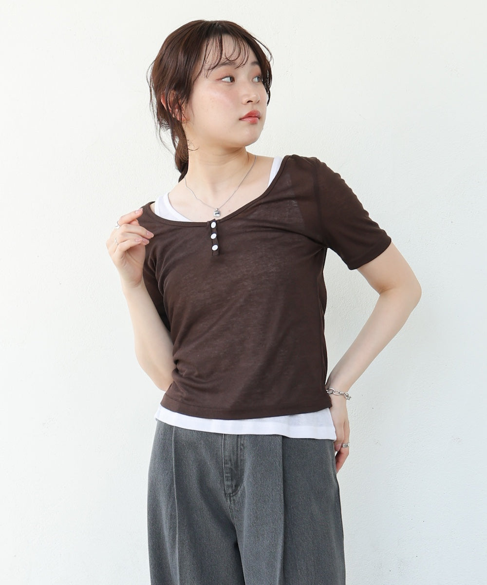 タンクセットヘンリーネックトップス