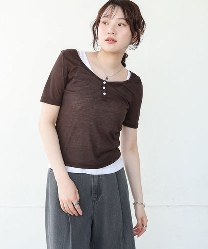 タンクセットヘンリーネックトップス