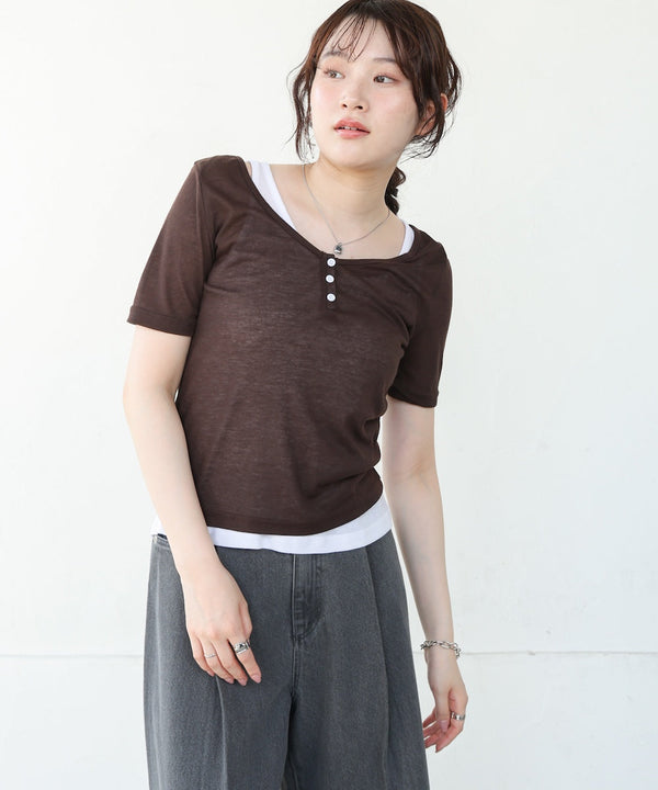 タンクセットヘンリーネックトップス