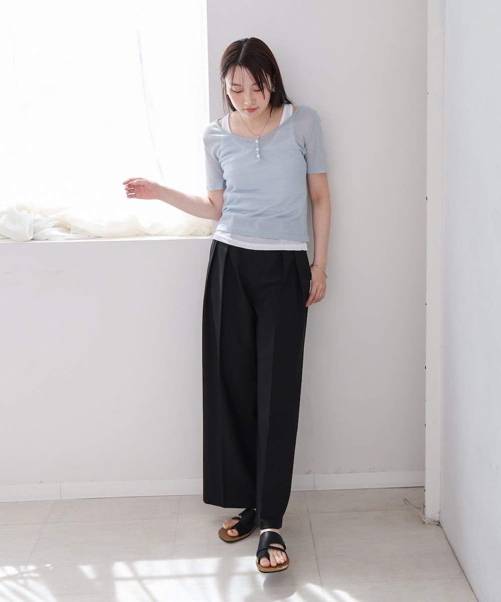 タンクセットヘンリーネックトップス