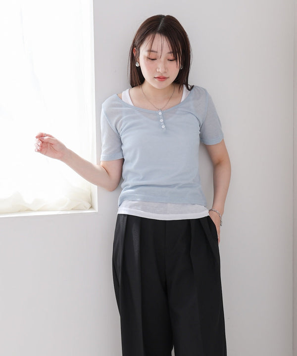 タンクセットヘンリーネックトップス