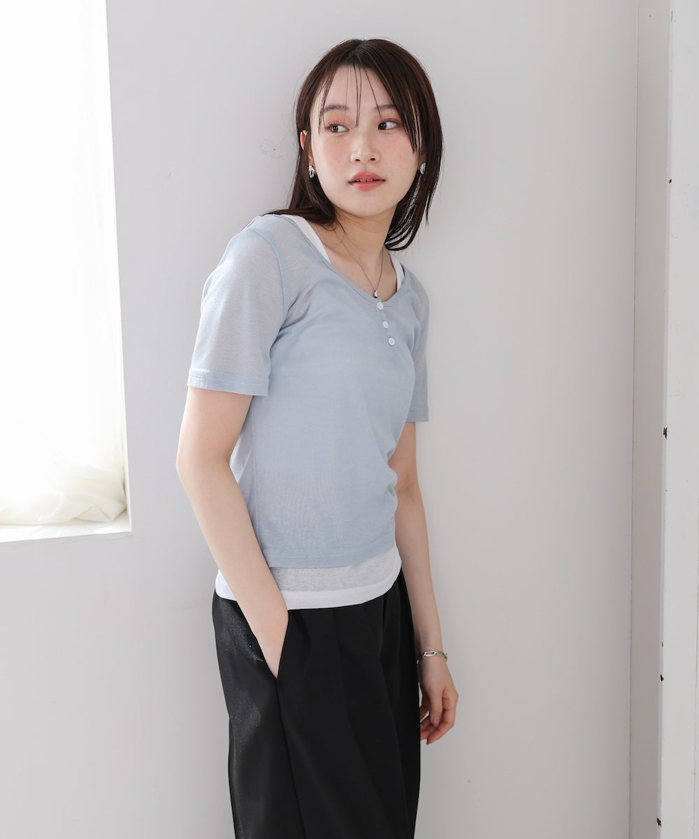 タンクセットヘンリーネックトップス