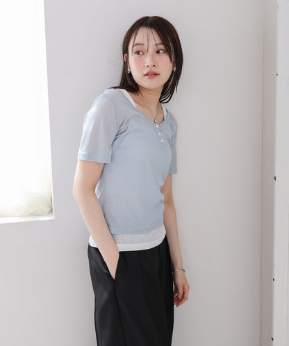 タンクセットヘンリーネックトップス