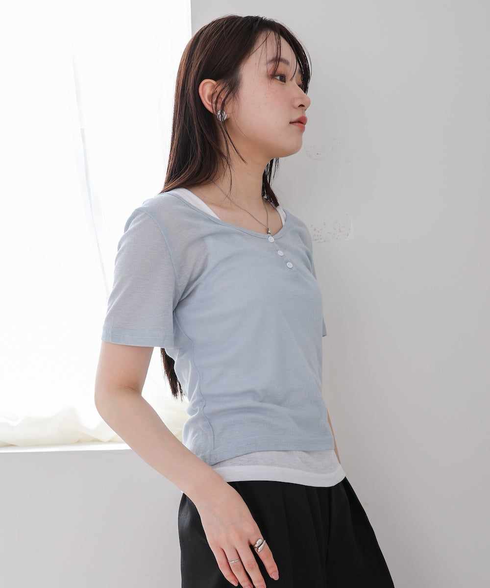 タンクセットヘンリーネックトップス