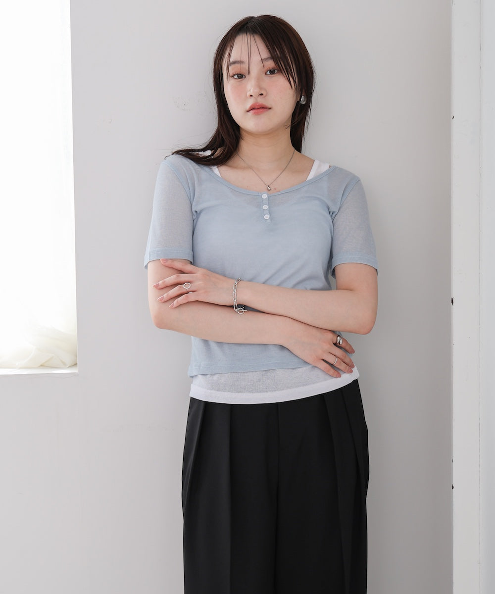 タンクセットヘンリーネックトップス