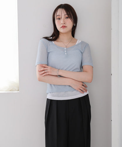 タンクセットヘンリーネックトップス