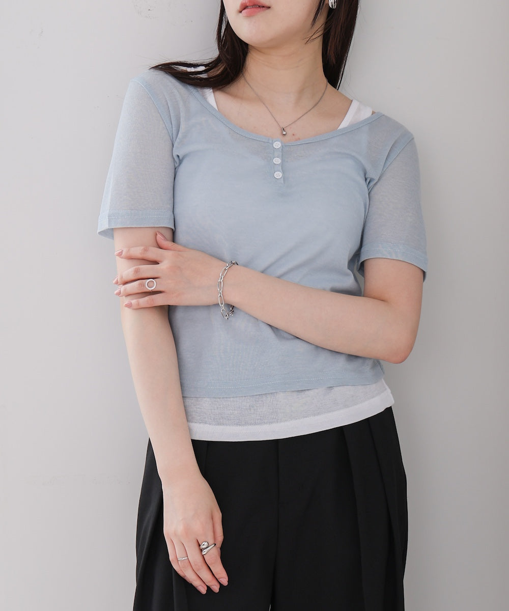 タンクセットヘンリーネックトップス