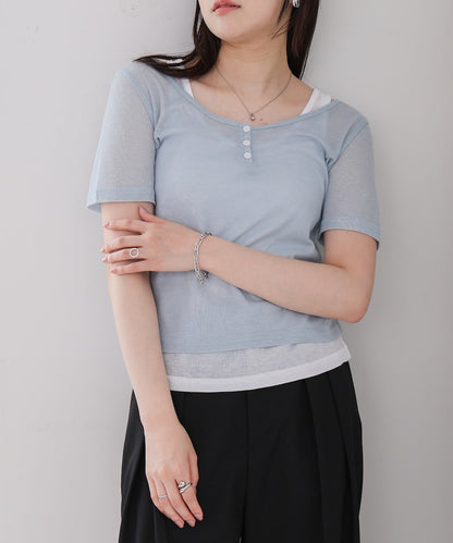 タンクセットヘンリーネックトップス