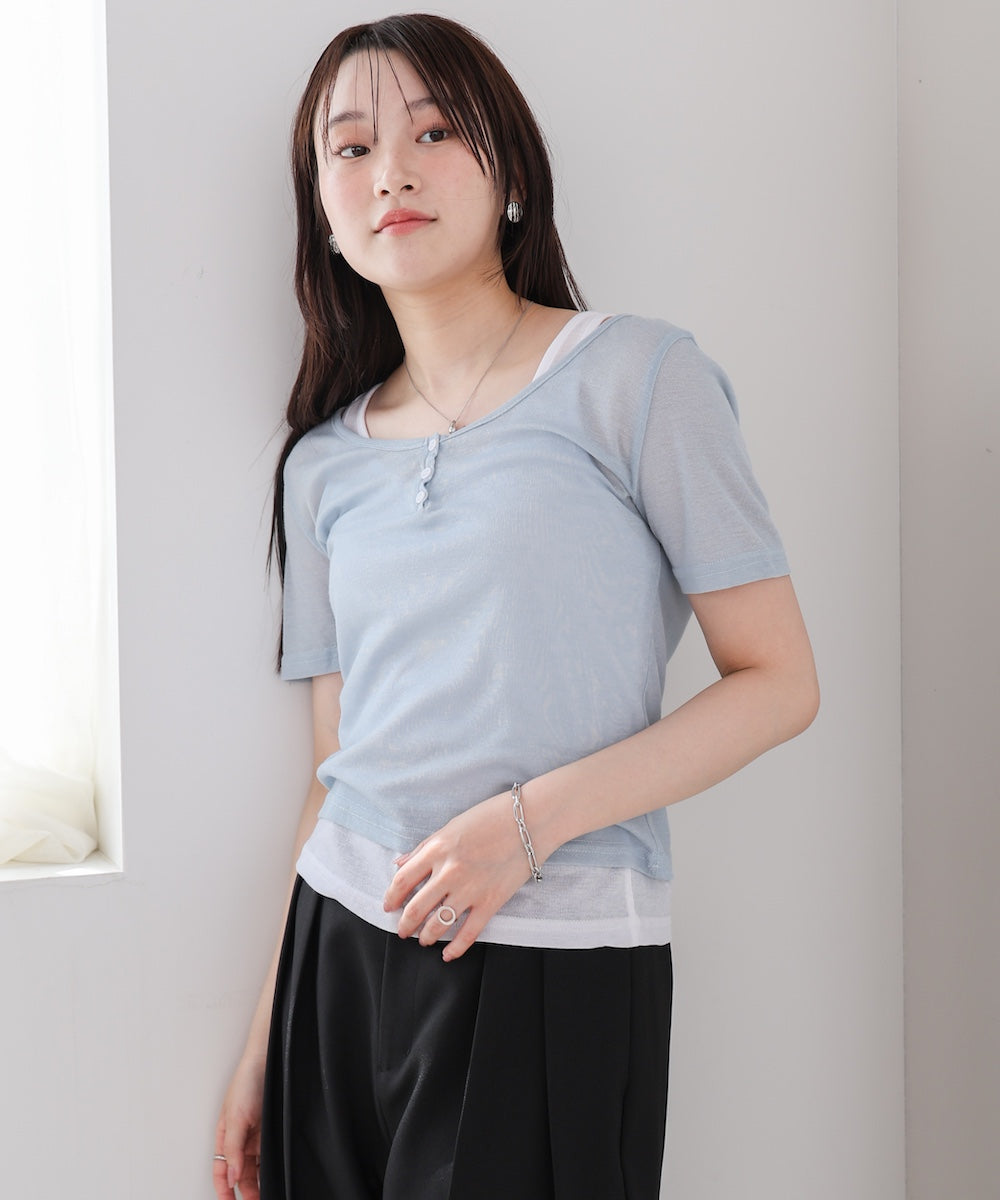 タンクセットヘンリーネックトップス