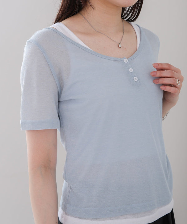 タンクセットヘンリーネックトップス