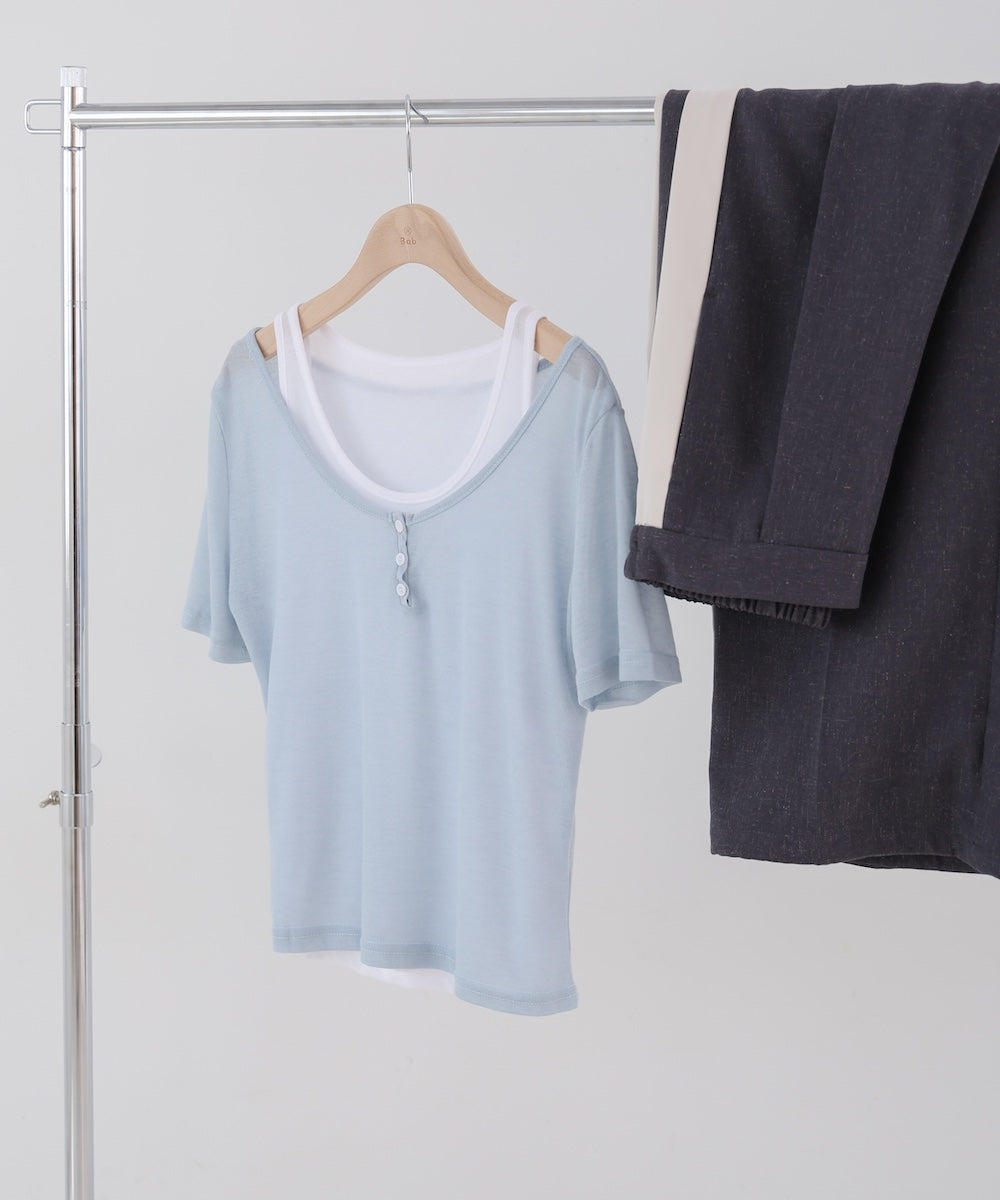 タンクセットヘンリーネックトップス