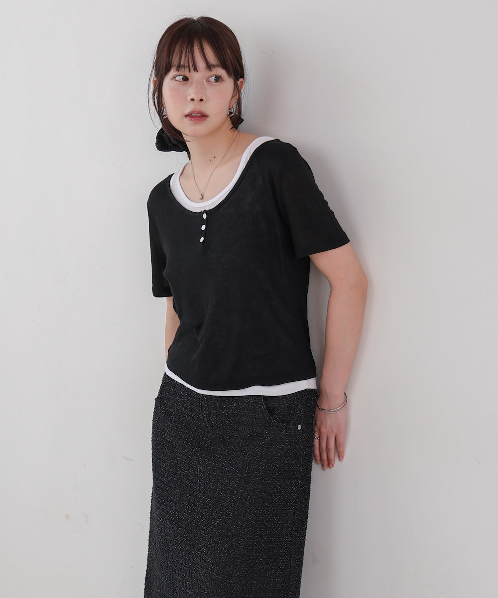 タンクセットヘンリーネックトップス