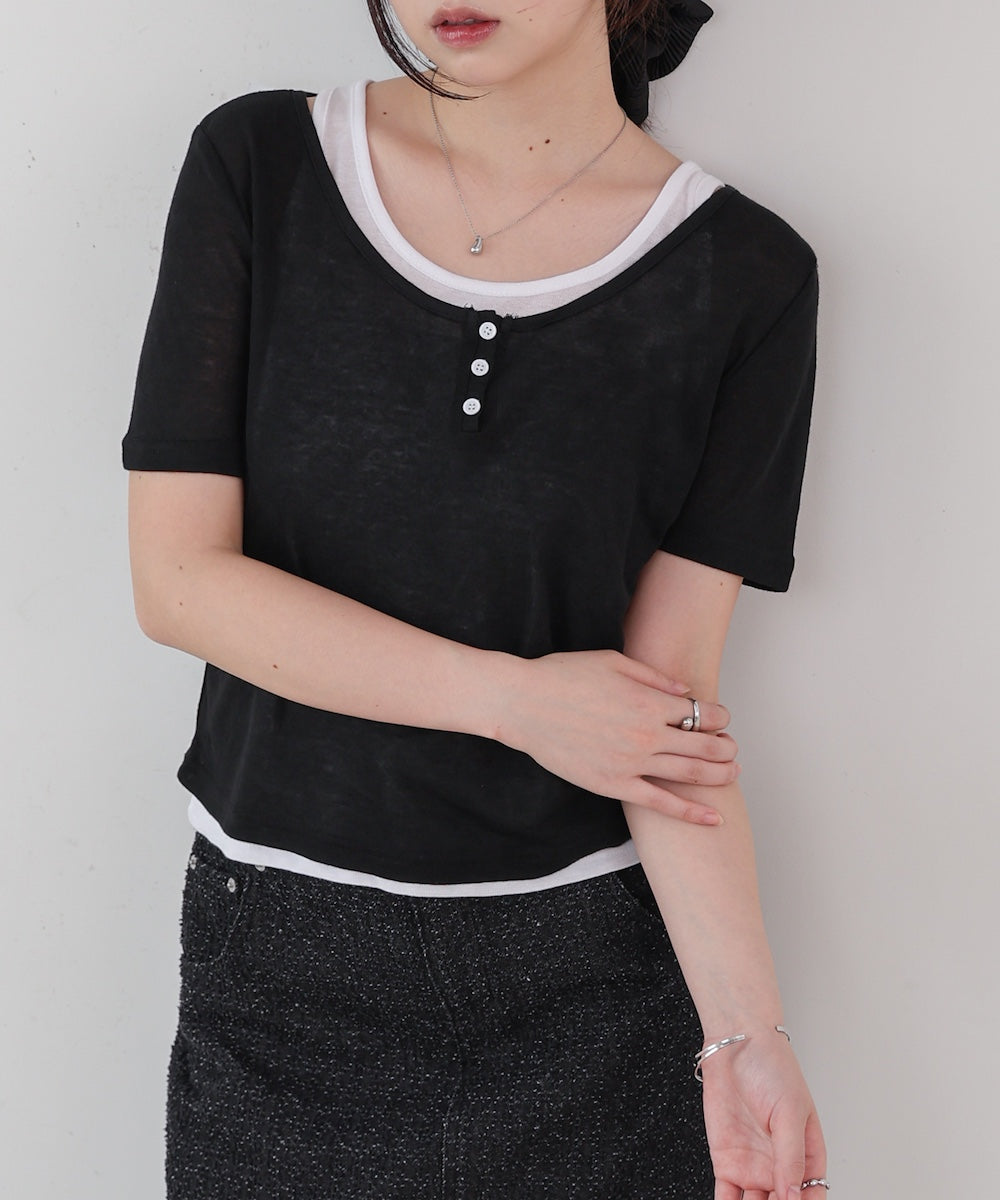 タンクセットヘンリーネックトップス