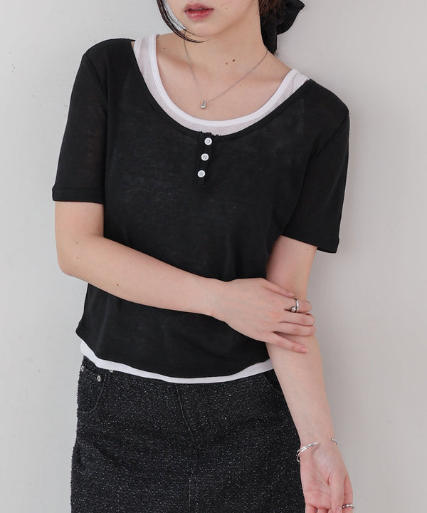 タンクセットヘンリーネックトップス