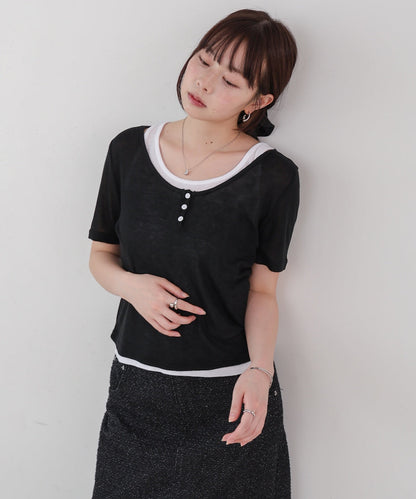 タンクセットヘンリーネックトップス