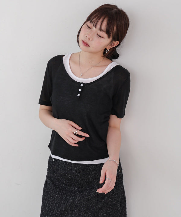 タンクセットヘンリーネックトップス