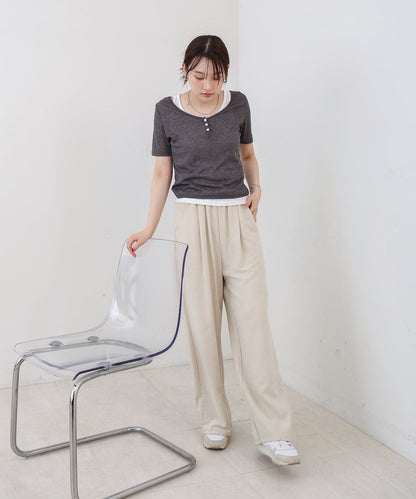 タンクセットヘンリーネックトップス