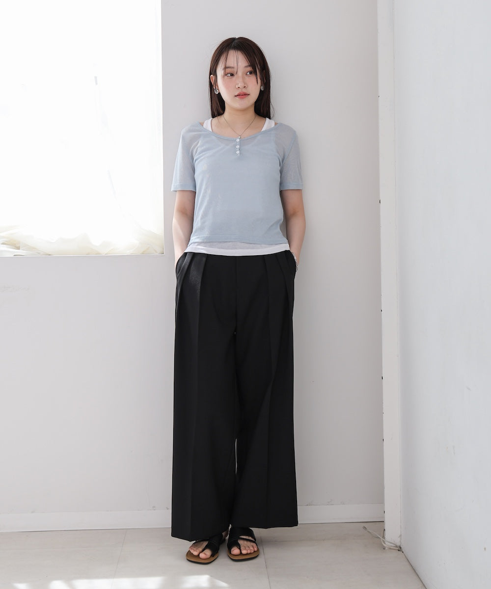 タンクセットヘンリーネックトップス