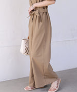 テーラードウエストリボンオールインワン