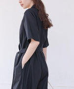 テーラードウエストリボンオールインワン