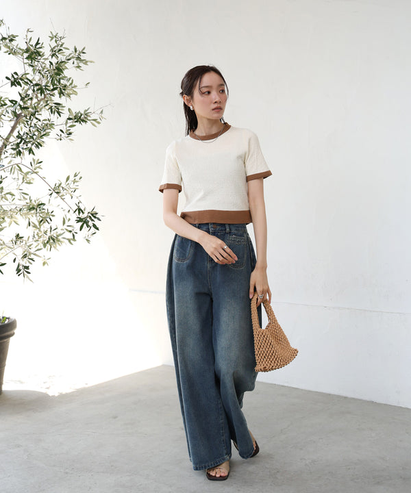 リンガーニットＴシャツ