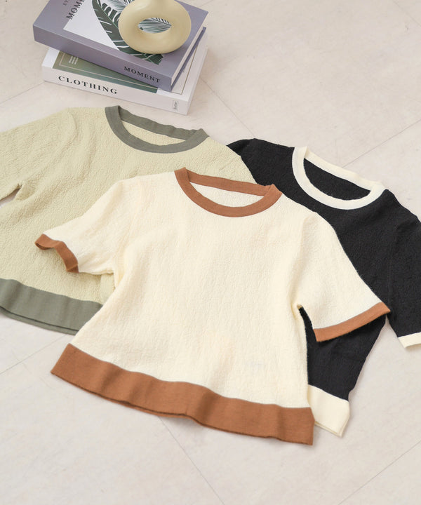 リンガーニットＴシャツ